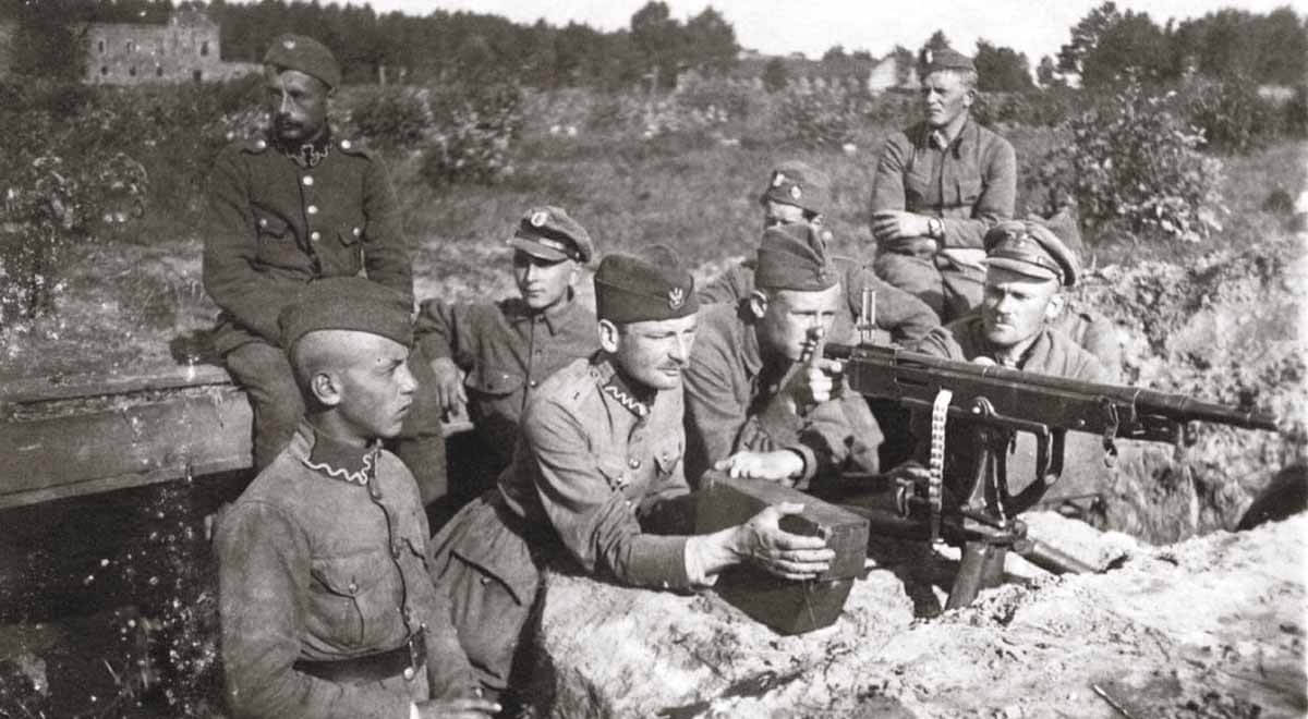 Polskie pozycje pod Miłosną, sierpień 1920